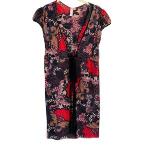 Sweet Pea Stacy Frati Y2K Babydoll Mesh Dress Size Medium Boho Floral Artsy